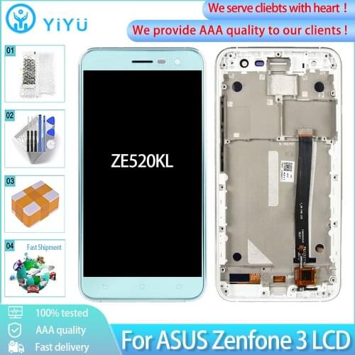5.2" Original Display Digitizer For ASUS Zenfone 3 ZE520KL LCD Touch Screen with Frame Assembly Replacement LCDs+Tools