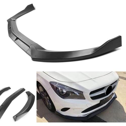 Auto Front Bumper Lip Lower Cover Trim For Benz W117 C117 CLA45 AMG CLA45AMG CLA180 CLA200 CLA250 2017 2018 Matte Black
