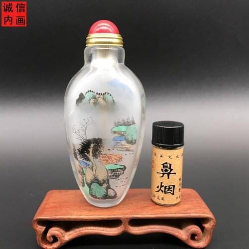 Handmade bottle painting Chinese art characteristic snuff bottle Intangible cultural heritage handicraft gift for male colleague