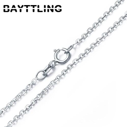 BAYTTLING 925 Sterling Silver 18 Inch O Cross Chain Necklace For Women Fashion Jewelry With Chain Wholesale