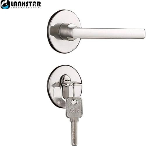 Long Term Sale Brushed Nickel Zinc Alloy Door Lock Interior Split Locks Indoor Safety Mute Lockset Door-locks