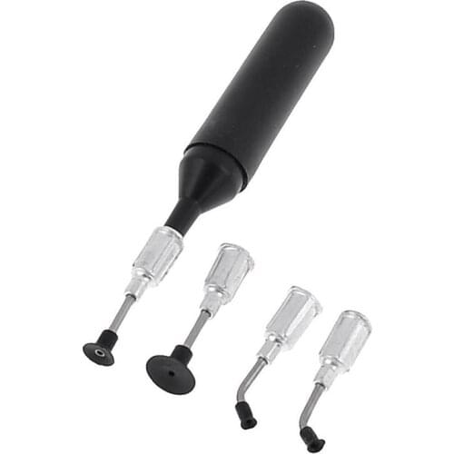 Mini Vacuum Sucking Pen IC SMD Sucker Pick Up Hand 4 Suction Headers Tools Vacuum Suction Pen