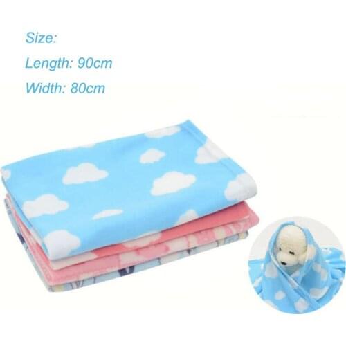 90cm*80cm Pet Blanket Dog Cat Sleep Mat Soft Coral Velvet Winter Warm Dog Pet Bed Mats Puppy Cushion for Small Large Dogs