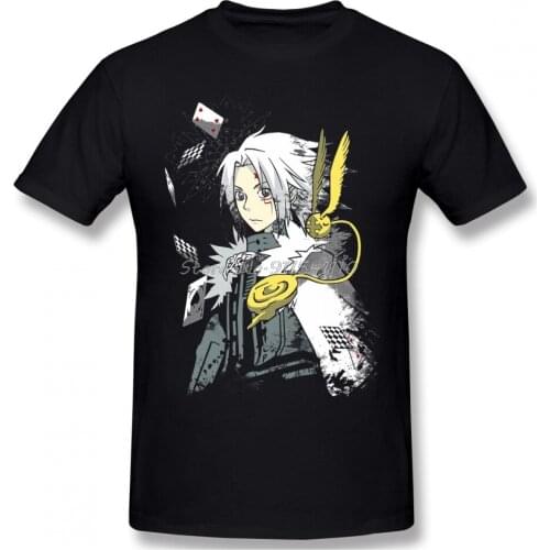 Walker Exorcist Print Cotton T-Shirt D Gray Man Allen Walker Anime Series For Men Fashion Streetwear