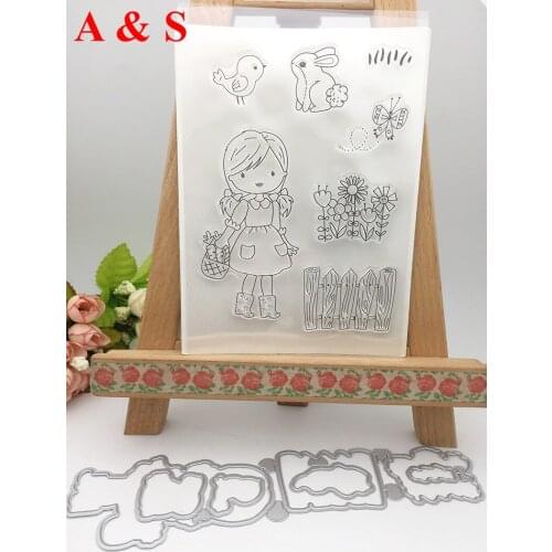 Z10 Girl CLEAR STAMPS Metal Cutting Dies or Transparent Clear Stamp for Scrapbooking DIY Embossing Folder Template Crafts
