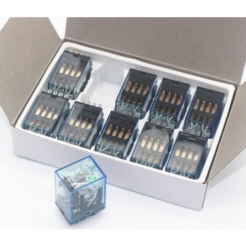 10pcs MY4NJ Coil AC12V AC24V DC12V DC24V DC 36V AC110V AC220V HH54P 5A 220V Miniature Electromagnetic General Purpose Relay