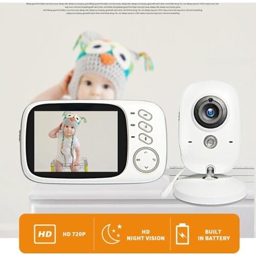 3.2 inch Baby Monitor Wireless Video Color High Resolution Baby Nanny Security Camera Night Vision Temperature Sleep Monitoring