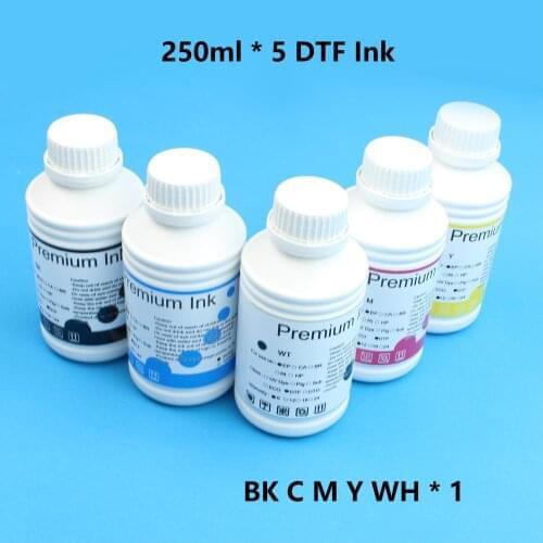 5*250ML DTF Ink Film Transfer Ink For DTF Direct Transfer Film Printer For DTF Printing PET Film Printing And Transfer