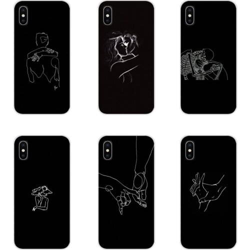 Accessories Phone Cases Covers For Xiaomi Mi4 Mi5 Mi5S Mi6 Mi A1 A2 A3 5X 6X 8 CC 9 T Lite SE Pro Abstract Line Face art dark