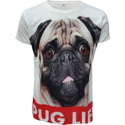 Pug Life Sublimation front print whiteT-shirt Wwbr ild Dog Cat Puwbr g Rock Funny Twbr op