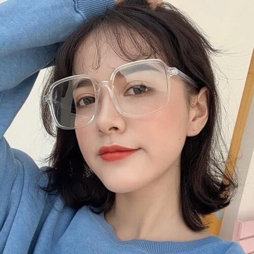 Oversized Square New Women Plastic Eyeglasses Vintage Anti-blue Light Computer Myopia Eye Glasses For Men Fashion Glasses