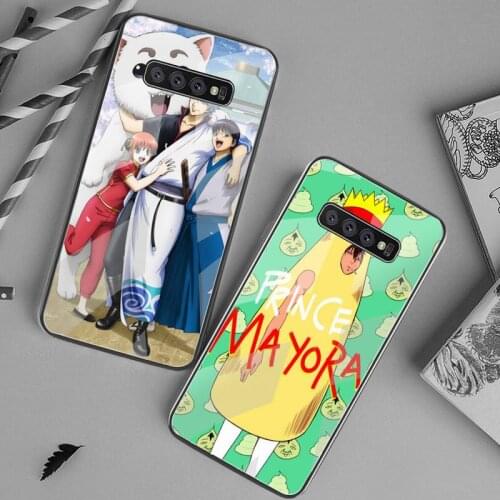 GINTAMA amine Phone Case Tempered Glass For Samsung S20 Plus S7 S8 S9 S10 Plus Note 8 9 10 Plus