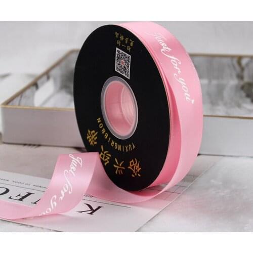 Manufacturer wholesale hot thermoset printed ribbon ,2.5cm black satin ribbon