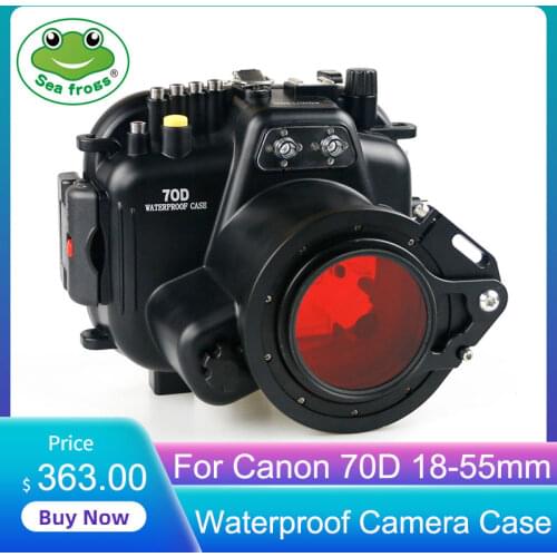 For Canon 70D 18-55mm Digital Camera Diving Case Underwater Waterproof Housing Case Transparent Waterproof Cover