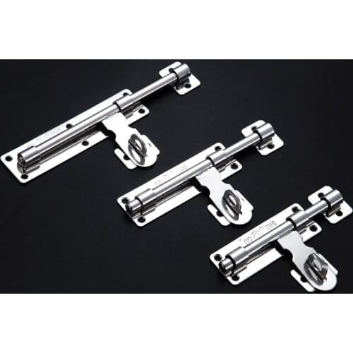 House Hardware stainless steel door bolt door latch hasps 4\ 6\8 inch wooden door steel door used with padlock