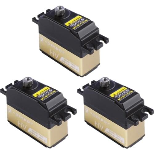 3PCS K-power DHV026 5.5KG/0.11s High Voltage Metal Gear Coreless Motor Micro Digital Servo for RC 500H Helicopter Airplane Car