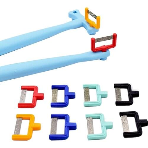 Colorful Dental Interproximal Enamel Reduction Kit Dentist Equipment IPR System with Manual Handle for Orthodontic Treatment