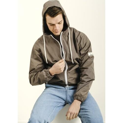 Hilti Kona Handle Beli Wheel Pocket Detail Zipper Men Hooded Raincoat Coat