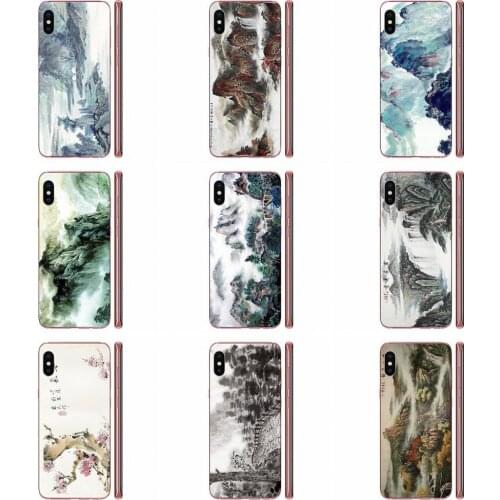 Chinese Landscape Painting For Samsung Galaxy A10 A20 A20E A3 A40 A5 A50 A7 J1 J3 J4 J5 J6 J7 2016 2017 2018 Soft TPU Phone