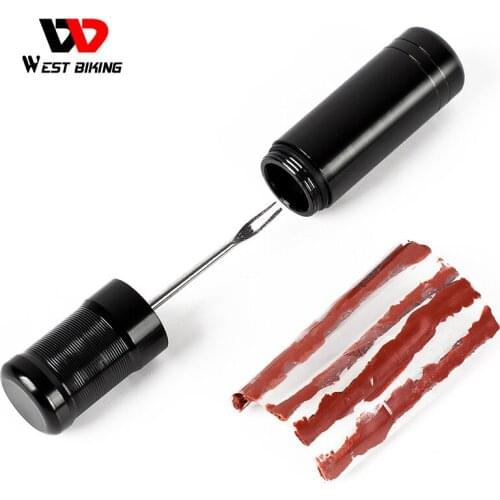 WEST BIKING Mini Portable Bike Tire Repair Tools Bicycle Tubeless Tire Quick Repair Tool Kit Bicycle Patch Accessories Bike Tool