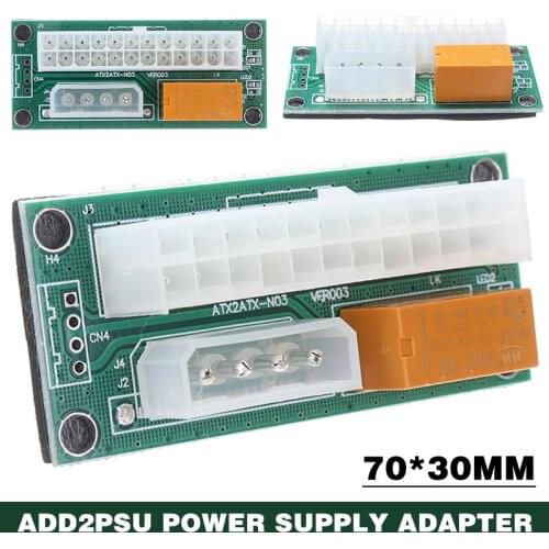 New Arrival Dual Power Synchronous Adapter Lightweight Add2PSU ATX 24-Pin Power Supply Adapters Connector