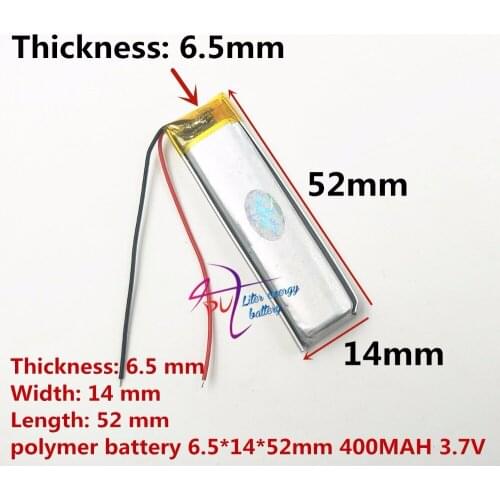 Polymer 651452 3.7V 400MAH electric toothbrush camera pen recorder LED lamps and lanterns lithium battery factory direct sales