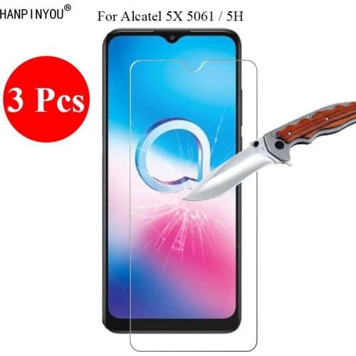 3 Pcs/Lot 9H 2.5D HD Clear Tempered Glass Screen Protector For Alcatel 5X 5061 6.52" Protective Film + Clean Tools