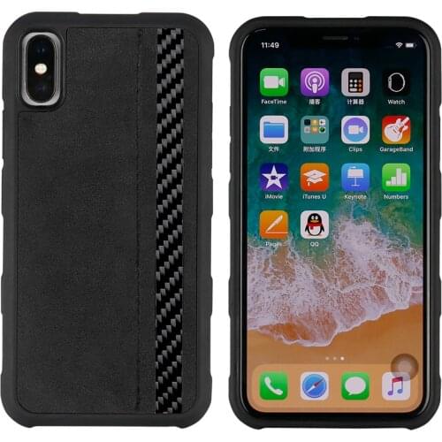 Luxury Business Soft TPU Carbon Fiber Case For iPhone X Case Cover Alcantara Anti-knock For iPhone X Full Protect Phone Case