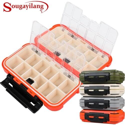 Sougayilang New Arrived Fishing Tackle Box Compartments 4Color Fish Lure Line Hook Fishing Tackle Fishing Accessories Box