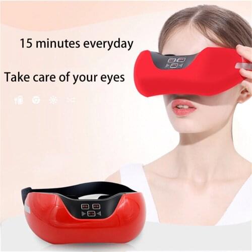 USB 3D Rechargeable Electric Green Light Acupunture Massager Fatigue Head Stress Relief Treatment Eye Protection Instrument Tool