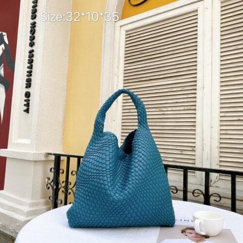 Large Capacity Woven Tote Bag Women 2021 New Fashion Designer Top Quality Soft Purse and Handbag Ladies Shoulder Bag Bolso sac