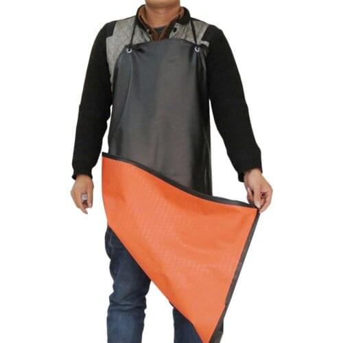 Waterproof Leather Apron Beef Tendon Thickening Long Acid And Alkali Antifouling Oilproof Waterproof Chef Apron Kitchen Supplies