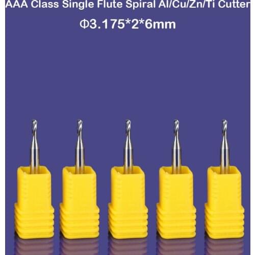 Top Quality Import CED 2mm CEL 6MM CNC Tools Carbide Engraving Router Bits Single Flute Aluminum End Mill Cutter for Aluminum