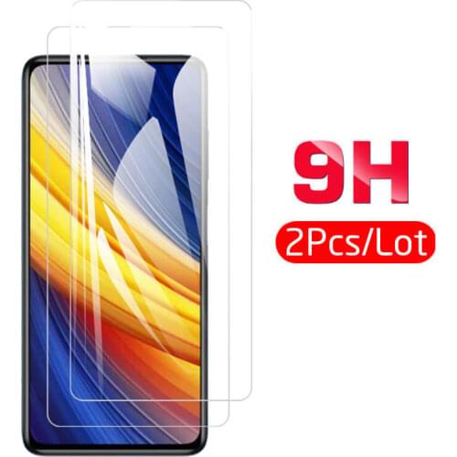 2Pcs Armor For Xiaomi Poco X3 Pro Protective Glass For Xiomi Pocophone X3 NFC M3 Poko F2 Pocox3 Pro Glass Screen Protector Cover