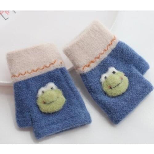 Womens Girls Kids Gloves Winter Student Knitting Warm Thicken Plus 3Pairs