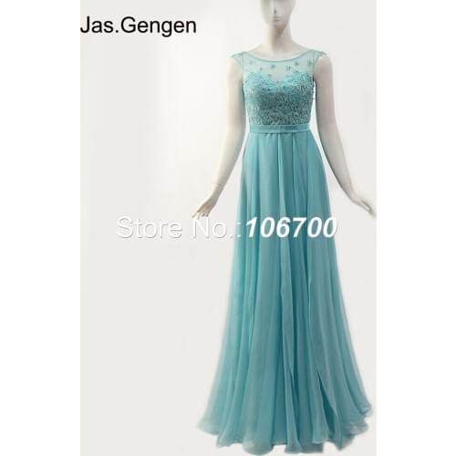New vestidos de fiesta Lace Appliques Long Prom Dresses Hand Made Crystal Beadings Boat Neck Cap Sleveves with Sach Evening Gown