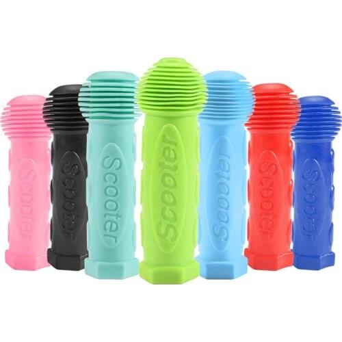 1Pair Rubber Grip Handle Bike Handlebar Grips Cover Anti-skid Bicycle Tricycle Skateboard Scooter For Child Kids Blue Red