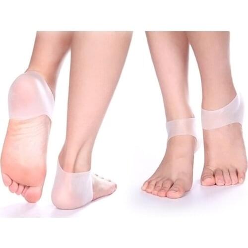 1pair Silicone Reliefing Pain Pressure Foot Care Cracked Skin Protector Moisturizing Gel Socks Health Massager