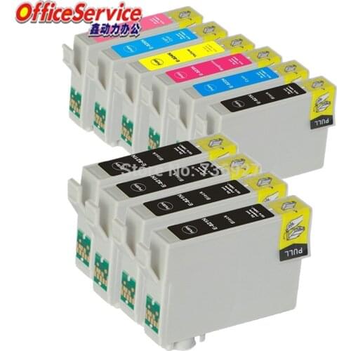 10X Compatible Ink cartridge T0821N 82N For Epson Stylus Photo TX650 TX700W TX710W T50 R290 inkjet printer