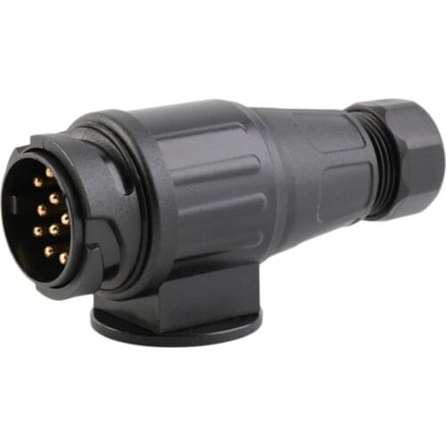 13Pins Trailer Plug 13Pole Connector Towing Bar Socket Plastic 12V EU