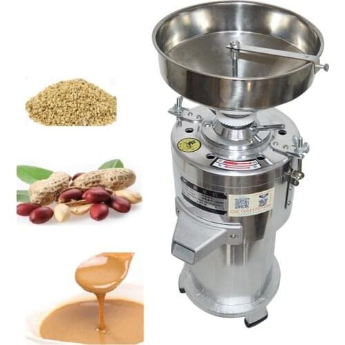 15kg / h Commercial Sesame Peanut Grinding Miller Pistachio Stuff Grinder Pulping Machine 1100w Sesame Paste Machine 2800R / min
