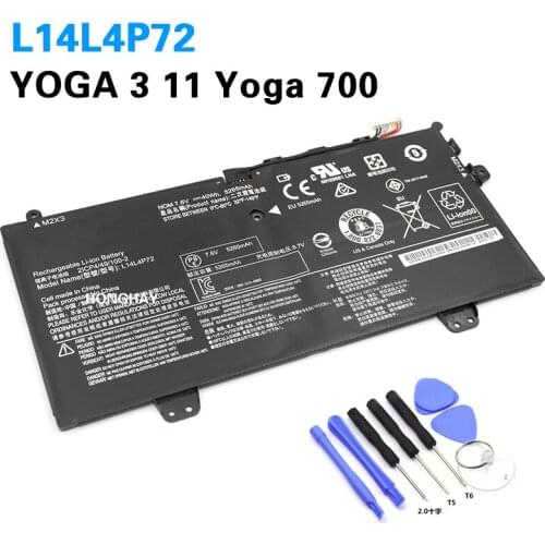 Honghay L14L4P72 Battery 5B10K10215 for Lenovo Yoga 700-111sk 700-11ISK 11isk 80QE L14M4P73 L14M4P71 L14L4P71 Laptop 7.6V 40Wh