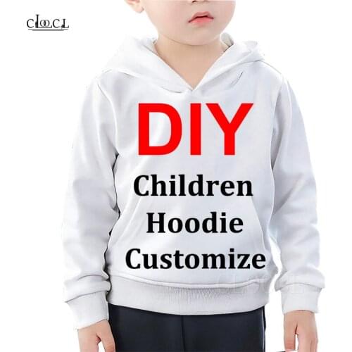 DIY Customize Clothing Childrens Hoodies Baby Clothes Animal/Photo/Star/Anime Shark Unicorn 3D Print Casual Tops Gift For Kids