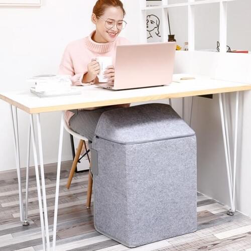 Electric Foot Warmer Adjustable Thermostat Folding Flat Space Heater Office Under Desk Foot Warmer with Silence Operation 40P