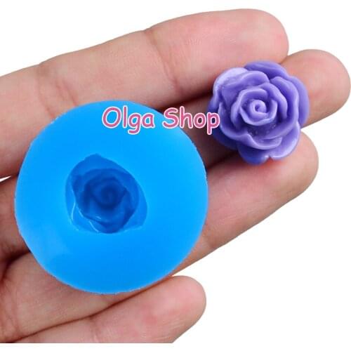 HYL135 14.3mm x 12.0mm x 14.5mm Flower Silicone Mold Fondant Cake Decoration Candy Resin Clay Earrings Necklace Craft Soap