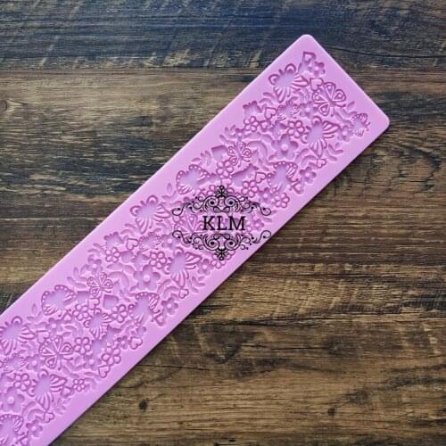 Love butterfly pattern cake edge decoration mould Silicone lace pad Kitchen DIY accessories