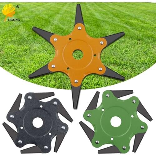 6 Teeth Brush Cutter Blade Trimmer Metal Blades Trimmer Head 65Mn Garden Grass Trimmer Head For Lawn Mower