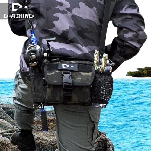 Men Camouflage Fishing Lure Bag Multi-functional Fishing Rock Fishing Bag Shoulder Bag Shoulder Fishing Rod Bag Backpack