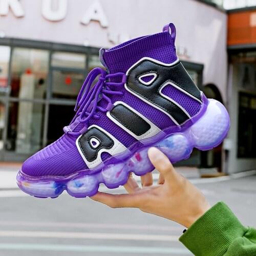 Men Running Shoes Air Cushion Popcorn Men Shoes Casual Breathable Mesh Sock Shoes Men Designer Trainers Shoes Zapatillas Hombre