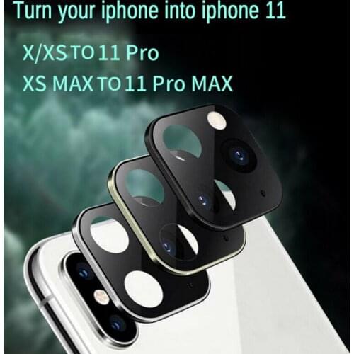 Lens Sticker for iPhone X XS MAX Camera Cover Seconds Change to iPhone11 Pro MAX Camera Screen Tempered Glass Protective Film